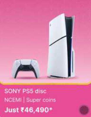 SONY PlayStation5 Console CFI-2008A01X 1024 GB Just ₹46,490* Big Billion Sale Price