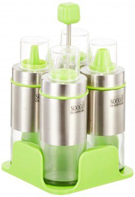 Soogo Glass Spice Jar with Rack