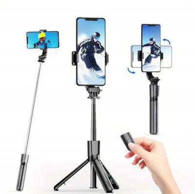 SooPii 3-in-1 Selfie Stick Tripod 360° Rotation, Extendable [100 cm/40 Inche/3.4 Feet] Portable Phone Holder Stand 