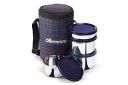 SOPL-OLIVEWARE Mega Lunch Box, 100% Leak Proof, 4 Stainless Steel Containers (300ml, 450ml & 2x600ml) (Blue)...
