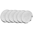 Sorabh LRP 12 Stainless Steel Rajbho g Round Plate/Thali 24 g (Laser, Set of 6), Silver...