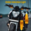 SORAX LED Turn Signal Indicator Blinker Light Transparent Crystal Material Waterproof Universal for All Bikes (Orange) (Pack of 4)...
