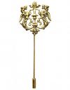 Sorellaz Unisex Golden Dragon Shield Pin Up Brooch...