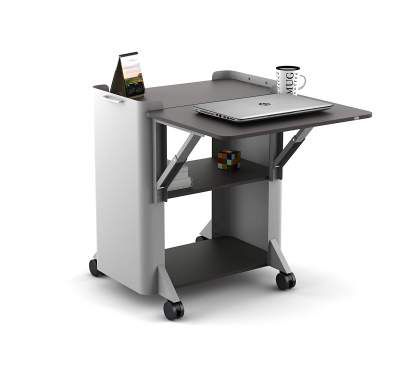 SOS Spacewood LiteOffice Bunny Portable/Foldable Multipurpose Utility Trolley Table (Silver & Grey)