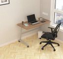 SOS Spacewood LiteOffice Fixed Mobile Desk Home and Office Table (Persian Walnut)...