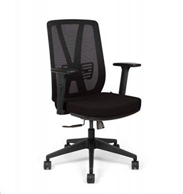 SOS Spacewood LiteOffice Xline LX Mesh Back Nylon Base Ergonomic Office Chair (Black)
