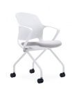 SOS Spacewood LiteOffice Vaunt Moulded PP Back Chair with Seat Cushion (Grey)...