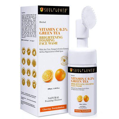 Soulflower Herbal Brightening Vitamin C Foaming Facewash