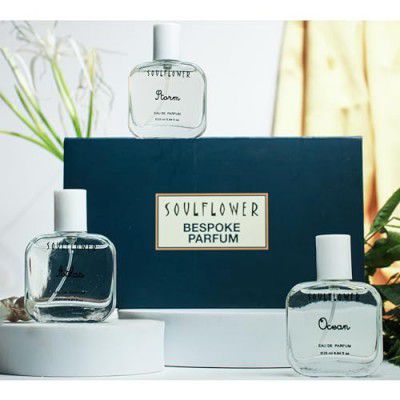 Soulflower Luxury Perfume Gift Set for Men with OCEAN, ATLAS, STORM | 75ml (Pack of 3)