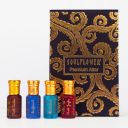 Soulflower Premium Attar Gift Set Alcohol Free luxury Perfume Roll-On for Men & Women, Set of 4 (5ml Each)...