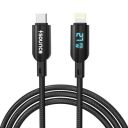 Sounce 27W Type-C to Lightning Fast Charging Cable 3A PD Real-Time LED Display 1.2M Length...