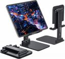Sounce Foldable Portable Phone Holder Stand, Tabletop Adjustable Cell Phone Stand (Black)...