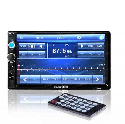 Sound FIRE 2Din Bluetooth Car Video Player 7 HD Touch Screen Stereo Radio FM/MP3/MP4/MP5/Audio/USB/TF/AUX/REAR View Camera Connectivity