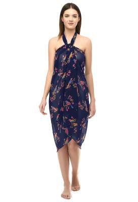 SOURBH Women's Beachwear Wrap Sarong Bird Printed Pareo Swimsuit Body Coverup Dress