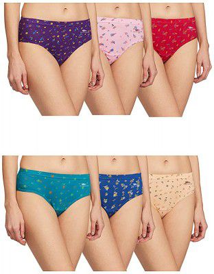 SOUTH SAILOR Womens Cotton Solid Panties Hipster Pack of 6