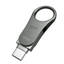 SP Silicon Power 64GB Dual USB Type C USB-A Flash Drive, Metal Casing with Keychain Hole Key Ring, USB 3.2 Gen 1 USB 3.0 OTG Type-C Type-A, Thumb Drive Pen Drive Memory Stick, Mobile C80 Series...