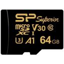 SP Silicon Power 64Gb High Endurance Microsdxc Uhs-I Micro Sd Card with Adapter, Optimized for 4K Uhd Video Recording, Class 10 U3 V30 A1 Microsd Memory Card, Superior Golden Series...