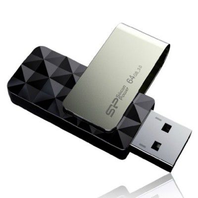 SP Silicon Power 64GB USB 3.0 Flash Drive with Capless Swivel Design, USB 3.2 Gen 1 USB 2.0 Thumb Drive Pen Drive Memory Stick, Blaze B30 Series