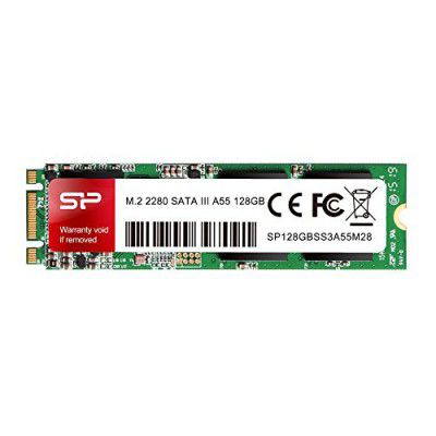 SP Silicon Power Silicon Power A55 128GB M.2 2280 SATA III SSD, 3D NAND with SLC Cache, Up to 560MB/s, Internal Solid State Drive for Desktop Laptop Computer