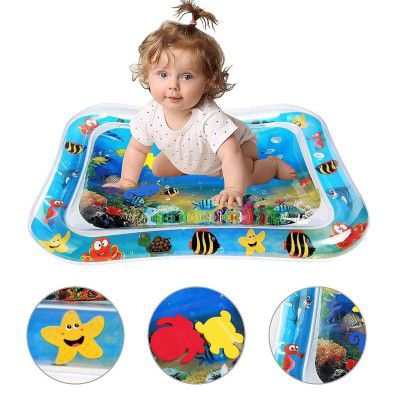 S&P SUBLIMATION Baby Kids Water Play Mat Toys Inflatable Tummy Time Fun Activity Play Center Indoor and Outdoor Water Play Mat for Baby