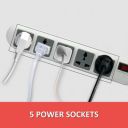 IDEAKARD SP50 – 5-Socket Power Strip | Surge Protection, Copper Cable & Reset Switch | 2m ABS Body, 3-Year Warranty...