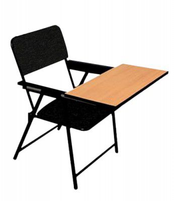 Spacecrafts Mild Steel Folding Cushion Study Chair with Writing Pad
