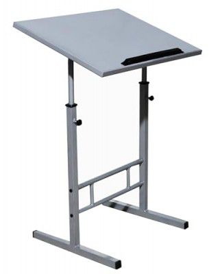 Spacecrafts MS Steel Multipurpose Study & Laptop Table | Strong & Height Adjustable | Home | Office | (Grey)