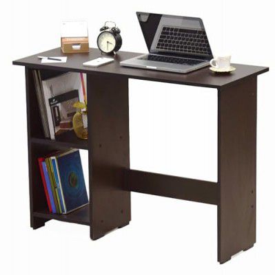 Spacecrafts® Multipupose Engineered Wood Study and Computer Laptop Table for Home or Office | Desk with Storage Shelves for Adults Kids Students (Wenge)