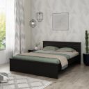 Spacewood Carnival Bed V3 | King Size (78 X 72) Engineered Wood Bed Without Storage | Modern Design | Natural Wenge...