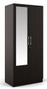 Spacewood Carnival Wardrobe | 3 Year Warranty | Almirah, Cupboard, Almari, 2 Door Wardrobe with Mirror, 1 Hanging Space|Engineered Wood| Natural Wenge...