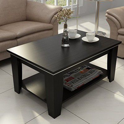 SPACEWOOD CT-03 Coffee Tea Center Table | Engineered Wood - Natural Wenge