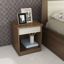 Spacewood Denver Engineered Wood Bed Side Table (MOL-Acacia Dark Woodpore)...