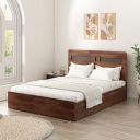 Spacewood Dornik Bed |Queen Size (78 X 60) Engineered Wood Bed with 3/4th Hydrulic Lifton Storage | 3 Year Warranty | Modern Design |Engineered Wood | Sheesham...