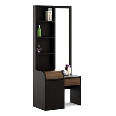 Spacewood Dressing Table with Storage | 3 Year Warranty | Dressing Table with Mirror, Dresser Tabl|Engineered Wood - Natural Wenge