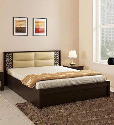 Spacewood Florence Bed | Queen Size (78 X 60) Engineered Wood Bed with Box Storage| 3 Year Warranty | Modern Design | Vermount