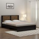 Spacewood Joy Queen Size Engineered Wood Bed (Particle Board - Natural Wenge)...