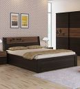 Spacewood Maple V3 King Bed with 3/4Th Lift On Storage - Fumed Oak...