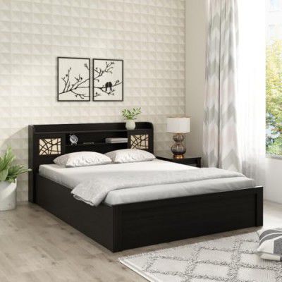 Spacewood Mayflower King Bed | King Size (78 X 72) Engineered Wood Bed with Box Storage| 3 Year Warranty | Modern Design | Vermount