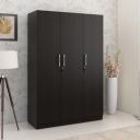 Spacewood Optima Wardrobe | 3 Year Warranty | Almirah, Cupboard, Almari, 3 Door Wardrobe, 2 Hanging Space|Engineered Wood| Natural Wenge...