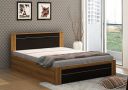 Spacewood Rio Queen Size Engineered Wood Bed with Box Storage (Woodpore Finish, Natural Teak)...