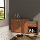 SPACEWOOD Shoe Rack All-in-One - Walnut Rigato...