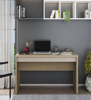 Spacewood Study Table | 3 Year Warranty | Note 120 |Study Desk, Office Table, Study Table for Adults | Engineered Wood |Santana Oak & Bamboo Flute