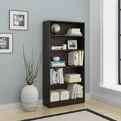 Spacewood William Book Shelf for Home, 5 Shelves - Fumed Oak