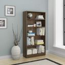 Spacewood William Book Shelf for Home Wall | 3 Year Warranty | 5 Shelves - Walnut Bronze...