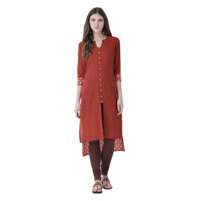 SPAN Women's Cotton Straight Kurta