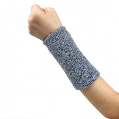 Spanco 1 Piece 6 Inch Long Cotton Material Wristband for All Sports ,Gym ,Workout ,Yoga & Fitness