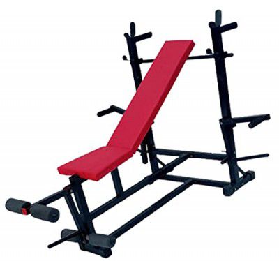 Spanco 8-in-1 Double Support Multipurpose Weight Lifting Lifting - 95 kg Holding Capacity for Full Body Workout