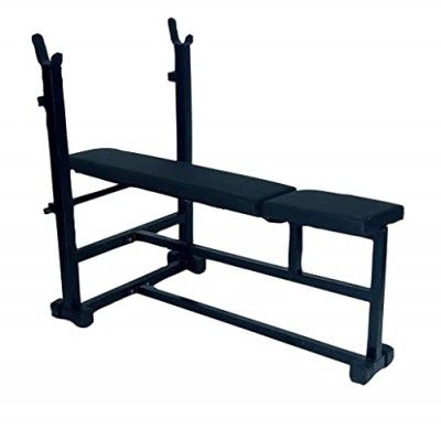 SPANCO Heavy Duty 3in1 Double Support (Incline/Decline/Flat) Weightlifting Bench (150 kg Holding Capacity)