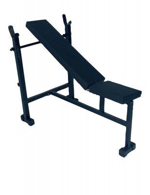 SPANCO Heavy Duty 3in1 Single Support (Incline/Decline/Flat) Weightlifting Bench (130 kg Holding Capacity)
