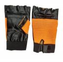 Spanco Orange Color Leather Gym Gloves for Weight Lifting and Exercise for Men Gym & Fitness Gloves...